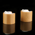 Natural Bamboo Lid Wooden Screw Cap For Cosmetic packaging Bottle