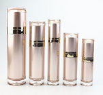 Empty Fancy Pink Plastic Airless Pump Bottles 30ml Cosmetics Cream Packaging Jars 15g