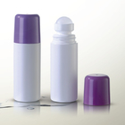 Cosmetic Packaging Empty Essential Oil Perfume Plastic Roll On Bottle 50ml With Roller Ball