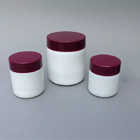 Custom Glass Cosmetic Cream Jar Purple 15g 30g With Screw Cap