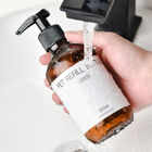 Hand Washing Liquid PET Plastic Bottle Airless Spray Bottle Brown Plastic Body Lotion Pump Bottle Liquid Soap