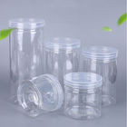 Versatile packaging 300ml clear plastic jars for cosmetic food storage PET straight sided jars with aluminum caps