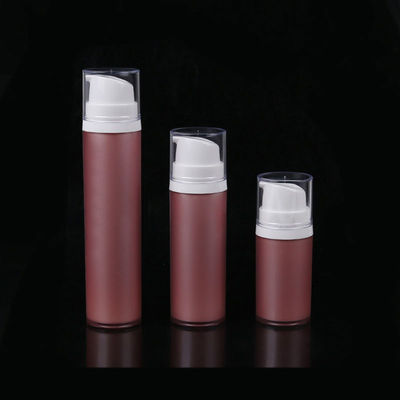 সুন্দর সবুজ / বাদামী এক্রাইলিক 15/30/50 মিলি এয়ারলেস পাম্প বোতল